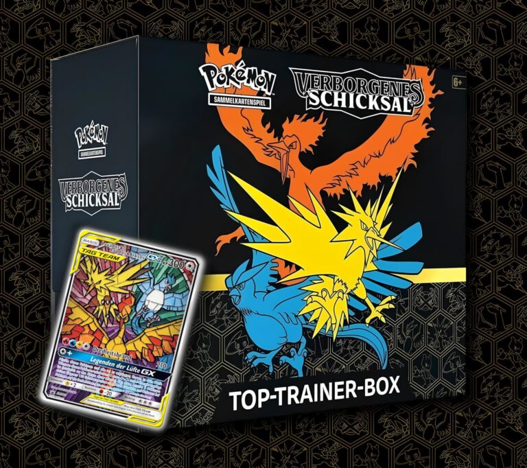 Pokémon Verborgene Schicksale Top-Trainer-Box (ETB) – Deutsch | Hidden Fates | OVP