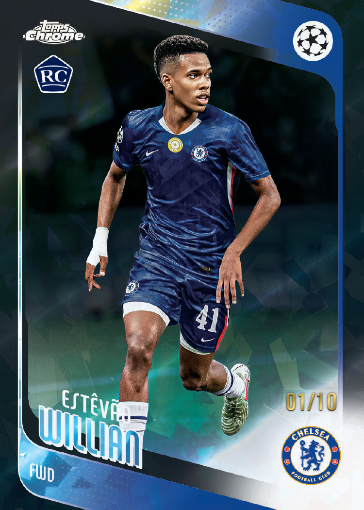 2025/26 Topps Chrome UEFA Club Competitions Soccer Sapphire Edition – Hobby Box (Factory Sealed)