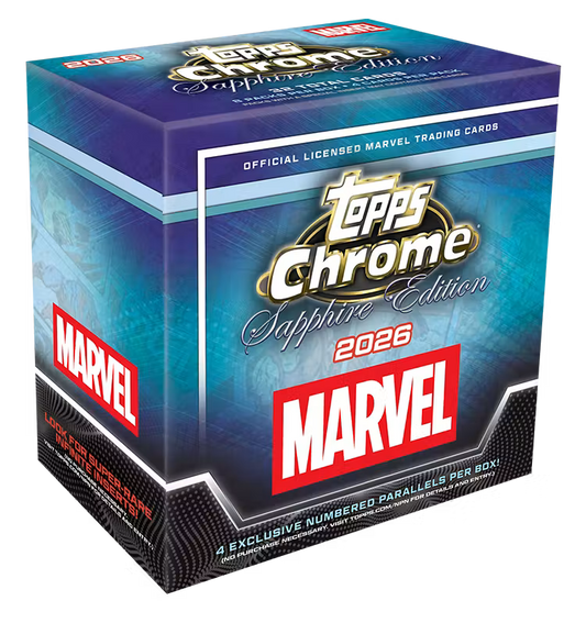 2026 Topps Chrome® Marvel Comics Sapphire Edition – Hobby Box
