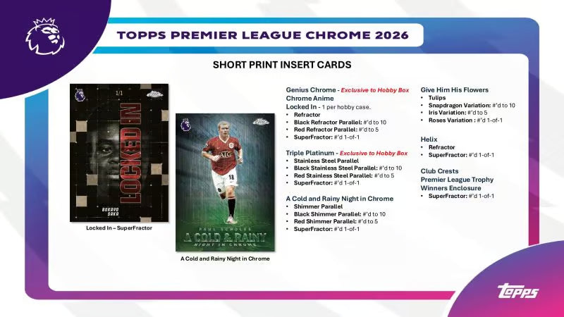 2025/26 Topps Chrome Premier League EPL – Hobby Box (Factory Sealed)
