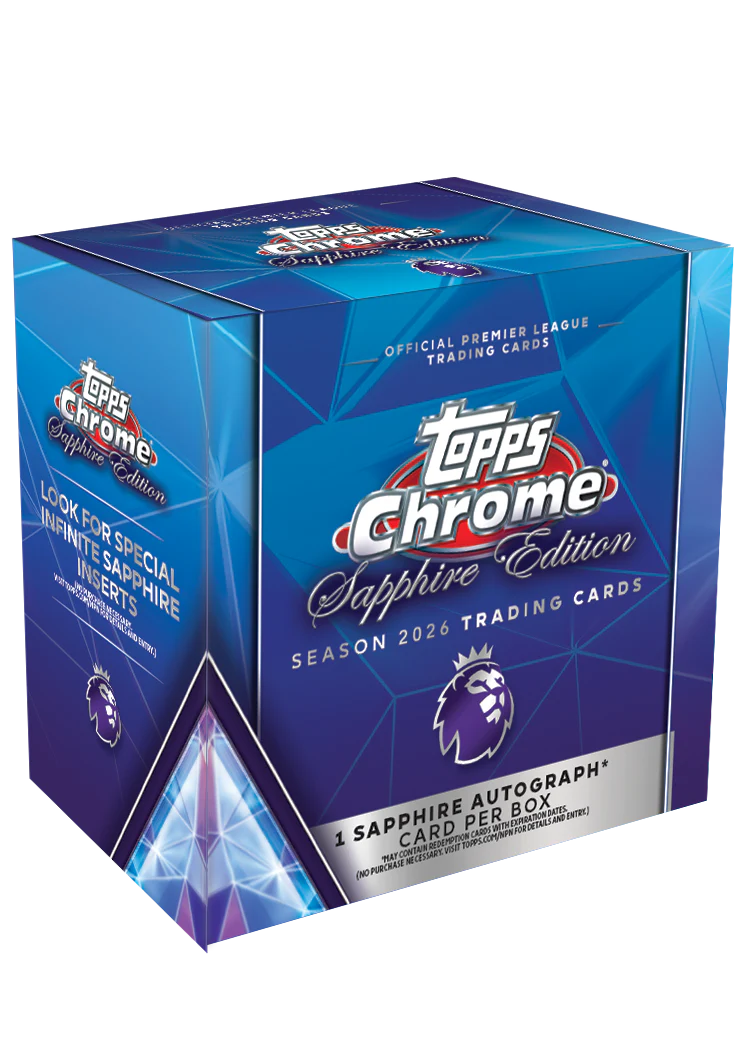 2026 Topps Chrome Premier League Sapphire Edition – Hobby Box (Factory Sealed)