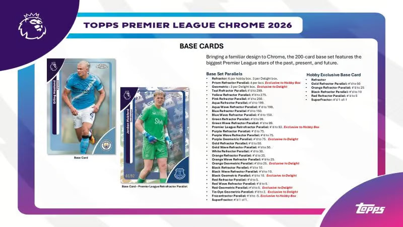 2025/26 Topps Chrome Premier League EPL – Hobby Box (Factory Sealed)