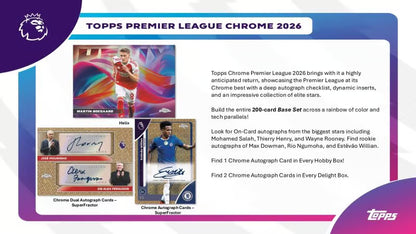 2025/26 Topps Chrome Premier League EPL – Hobby Box (Factory Sealed)