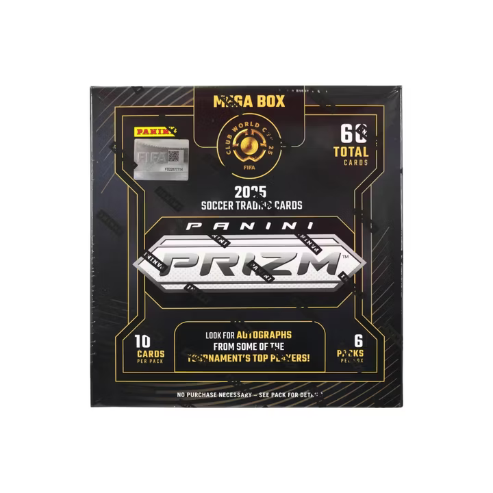 2025 Panini Prizm FIFA Club World Cup – Soccer Mega Box (Factory Sealed)