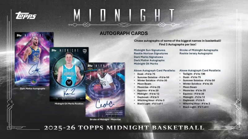 2025/26 Topps Midnight Basketball NBA Hobby Box