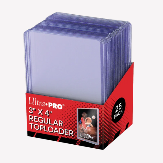 Ultra PRO Regular Toploader – 25 Stück | Standardkarten bis 35 pt – Produktabbildung
