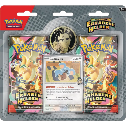 Pokémon Erhabene Helden 2er Blister Aokis – Deutsch | Promo + 2 Booster | OVP