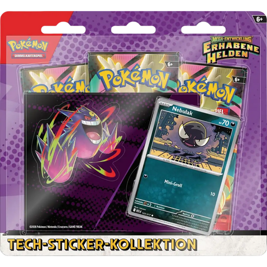 Pokémon Erhabene Helden Tech Sticker Kollektion Nebulak – Deutsch | Promo + Booster | OVP
