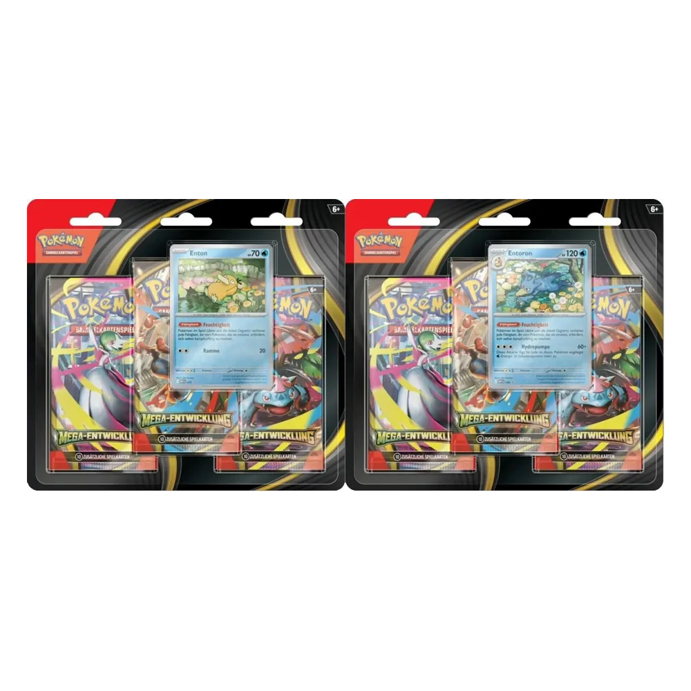 Pokémon TCG ME01 Mega-Entwicklung 3er-Pack Blister *Deutsche Version*