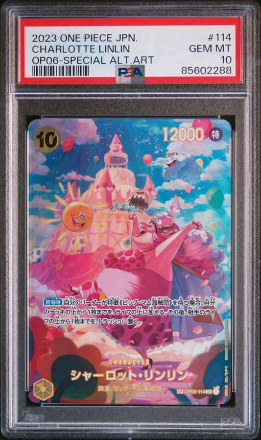 One Piece Charlotte Linlin OP06-114 Special Alt Art PSA 10 – Big Mom | Japanisch